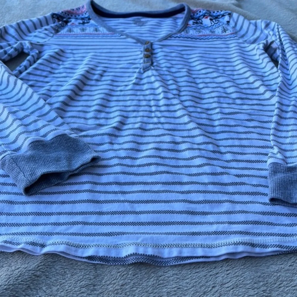 Cuddl Duds Winter Pajama Top, Size Small